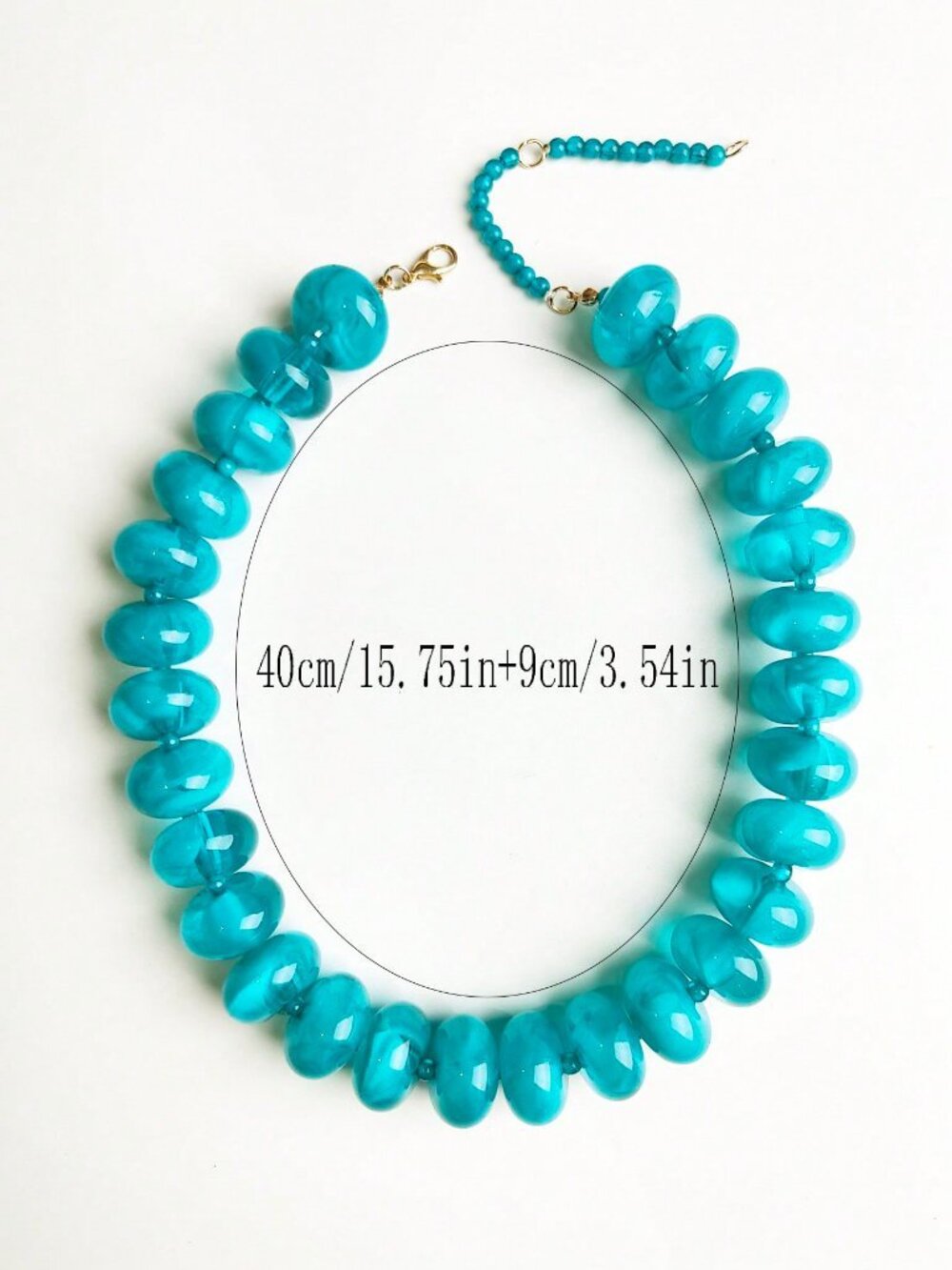 Casual Women's blue Dopamine Beaded Necklace - Picture 2 of 4